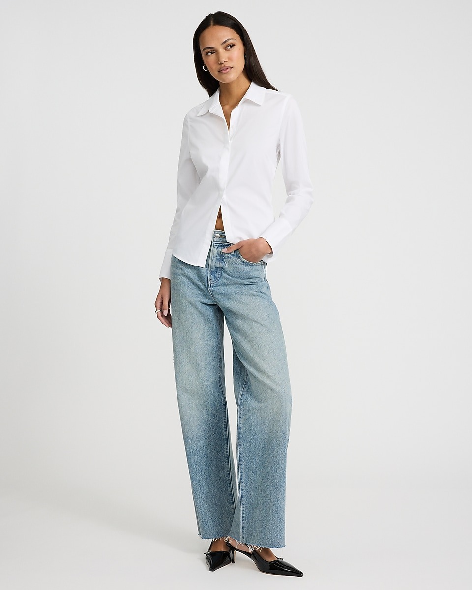 Express, Stretch Cotton Poplin Essential Shirt