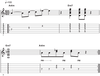 Locrian mode riff