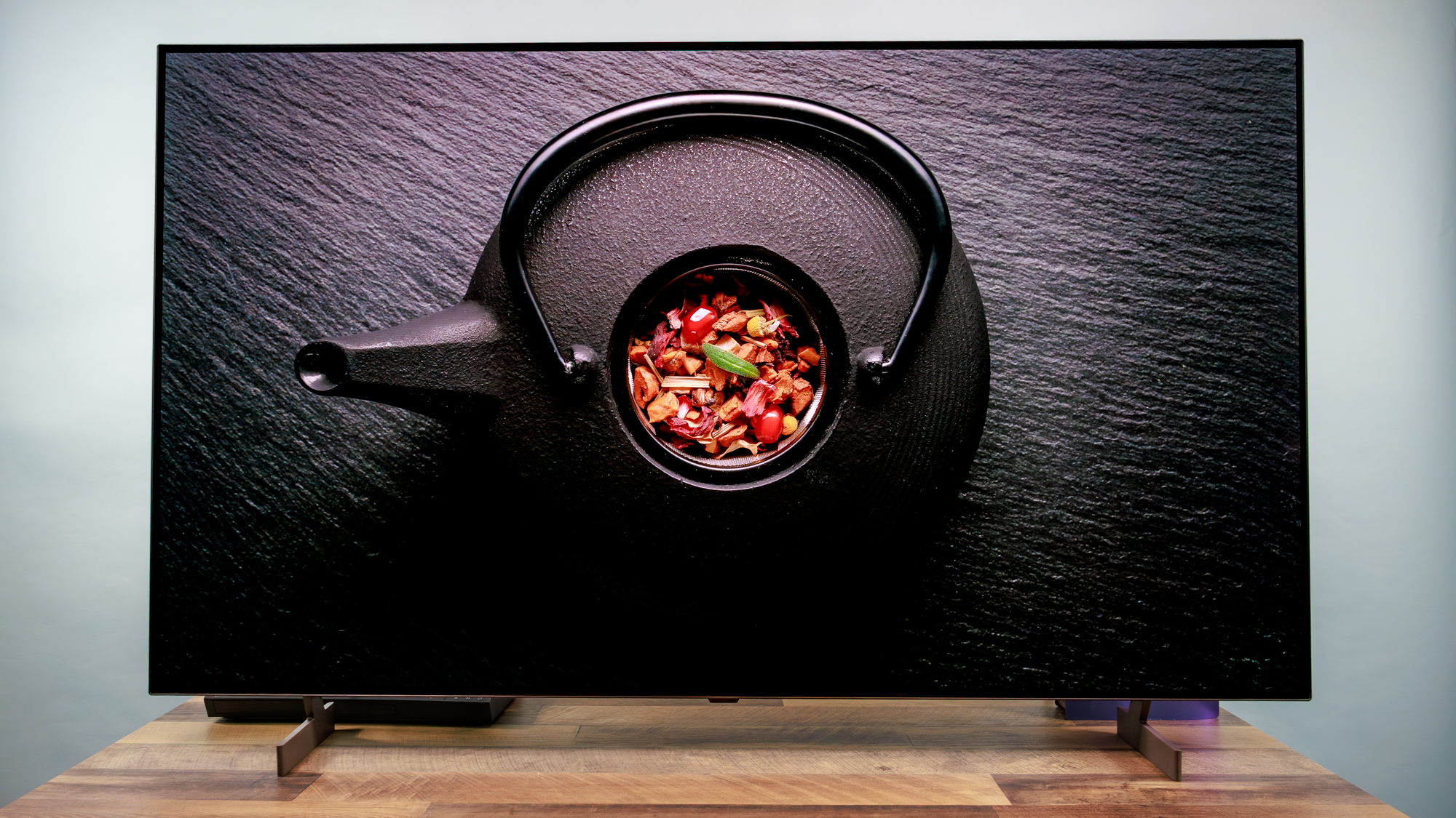 LG B6 OLED TV on a table