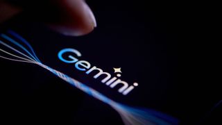 Gemini logo in the center of an electronic screen being selected