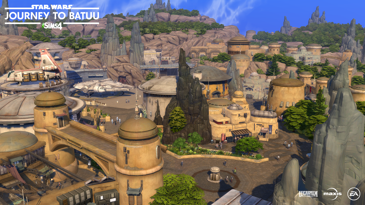 "Sims 4" lands visits the "Star Wars" universe in the new expansion pack "Journey to Batuu."