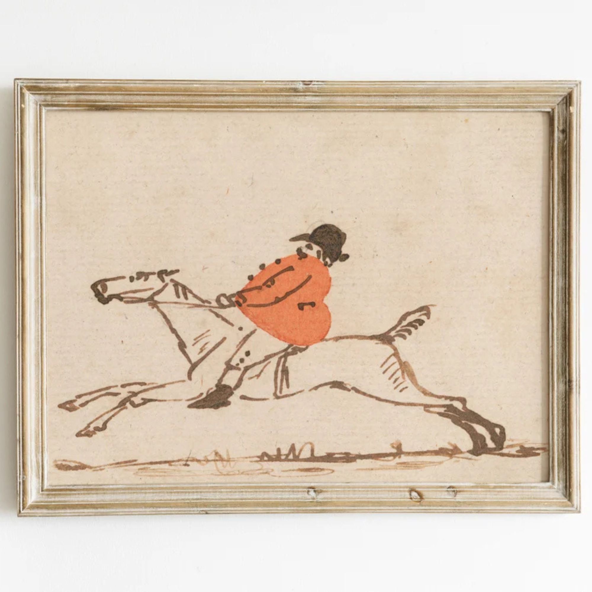 The Stout Huntsman Print - vintage fox hunting illustration, equestrian art, traditional home decor, vintage horse art