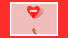 Heart Balloon on a pink background
