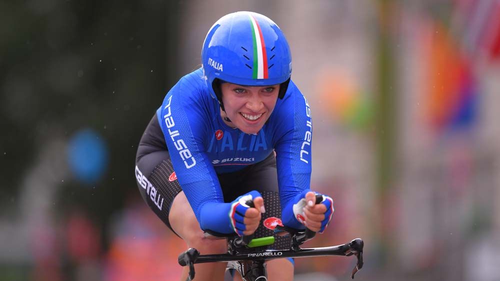 Alessia Vigilia was first off and had a long wait before her teammate bettered her time
