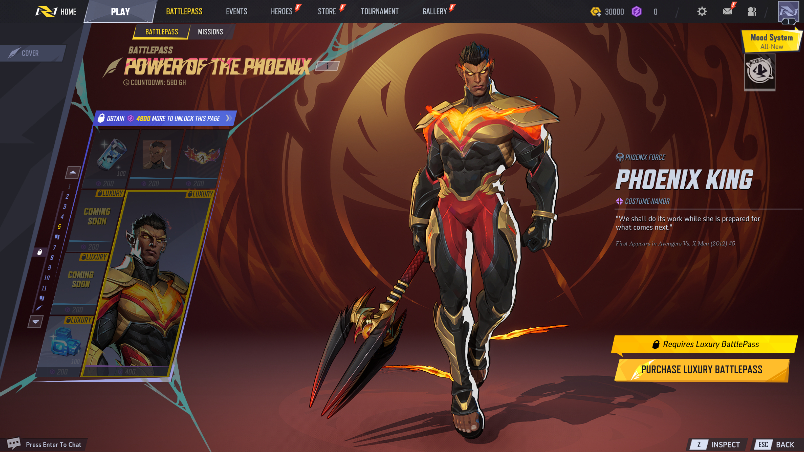 Marvel Rivals Season 3 battle pass: Page 5 of The Abyss Awaken battle pass.