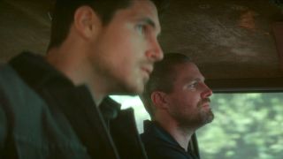 Robbie Amell and Stephen Amell in Code 8: Part II