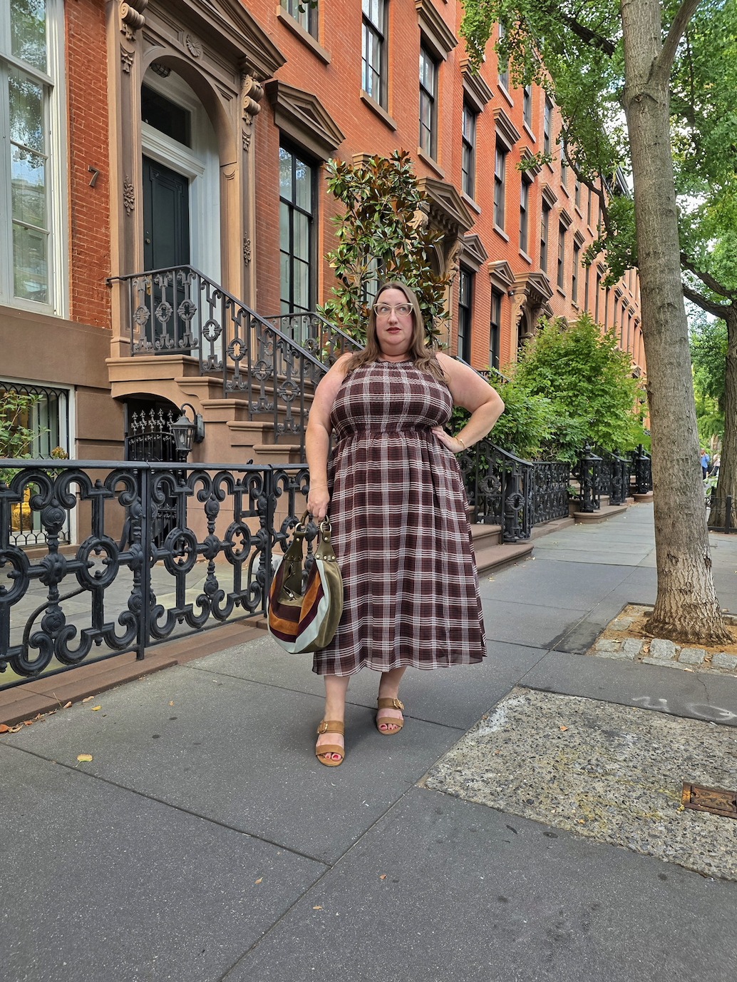 Sarah Chiwaya styling Fall 2026's checkered print trend for Style At Large