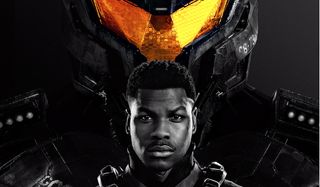 Pacific Rim Upfrising John Boyega ready for action with a Jaeger.