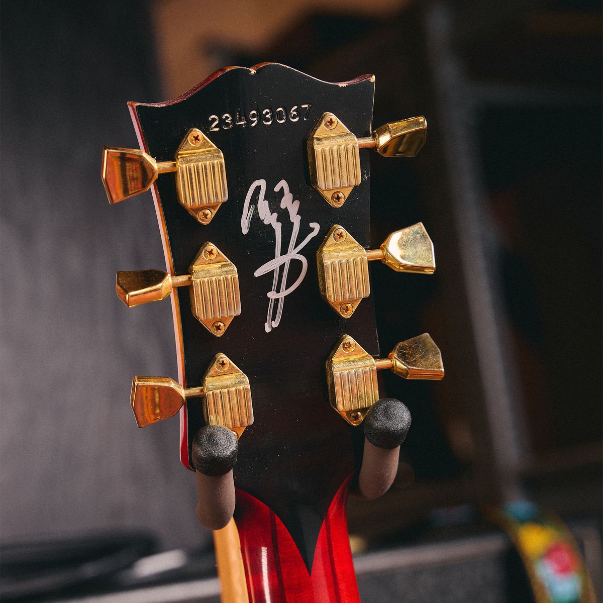 One of several detail photos of the Gibson Jimmy Page Signature SJ-200 acoustic