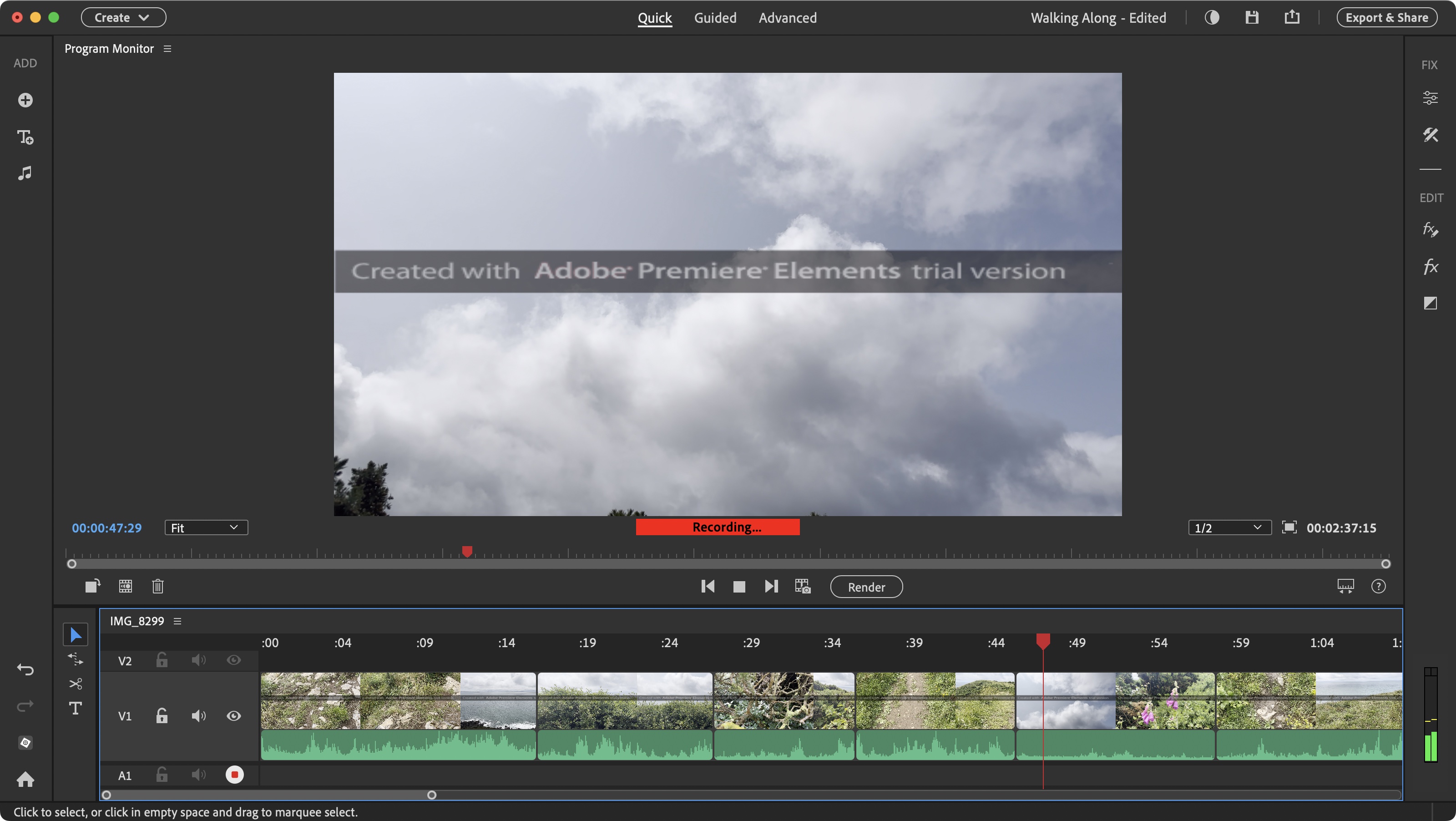 Adobe Premiere Elements during our review