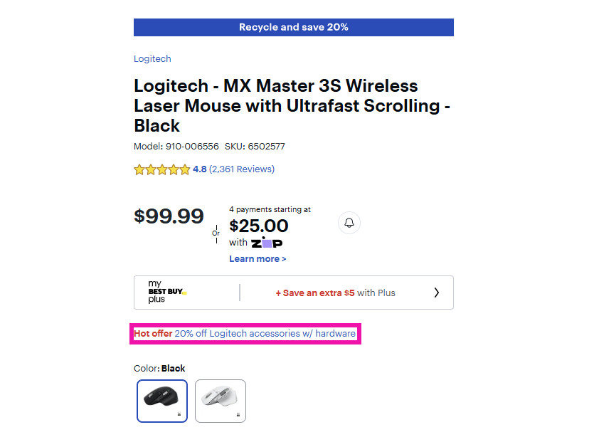 Best Buy's Logitech promotion