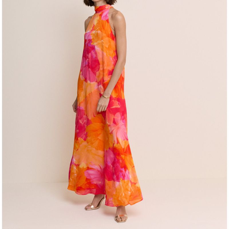 Nobody's Child , Floral Halterneck Nala Maxi Dress