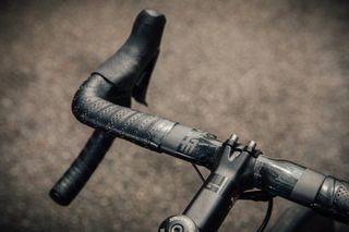 Image shows handlebar tape that needs replacing on a second hand bike.