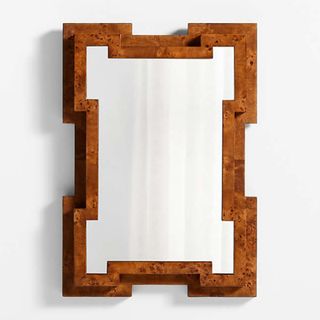 Memini Burl Wood Vanity Mirror by Athena Calderone