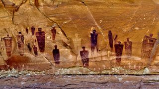 Indigenous rock art in Horseshoe Canyon Utah