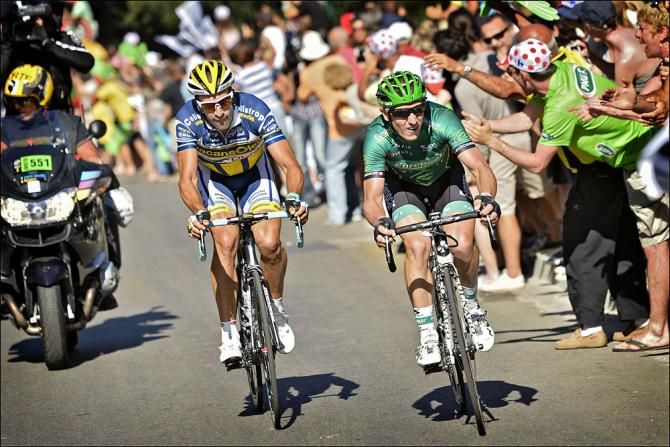 Cyril Gautier (Europcar) and Juan Antonio Flecha (Vacansoleil - DCM)