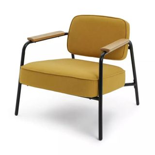 Habitat Jesper Fabric Accent Chair - Yellow