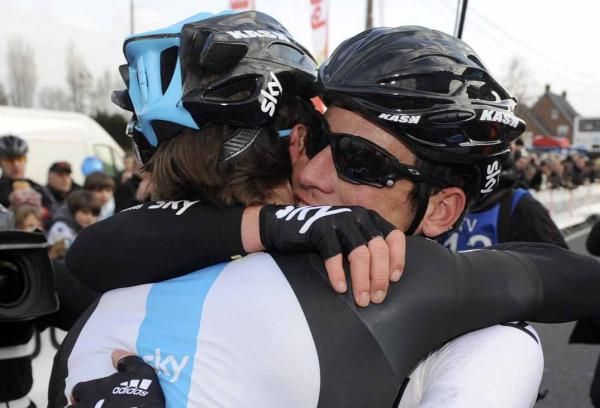 Mark Cavendish (Sky) after winning Kuurne-Brussel-Kuurne.