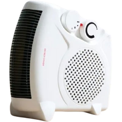 flat white electric fan heater