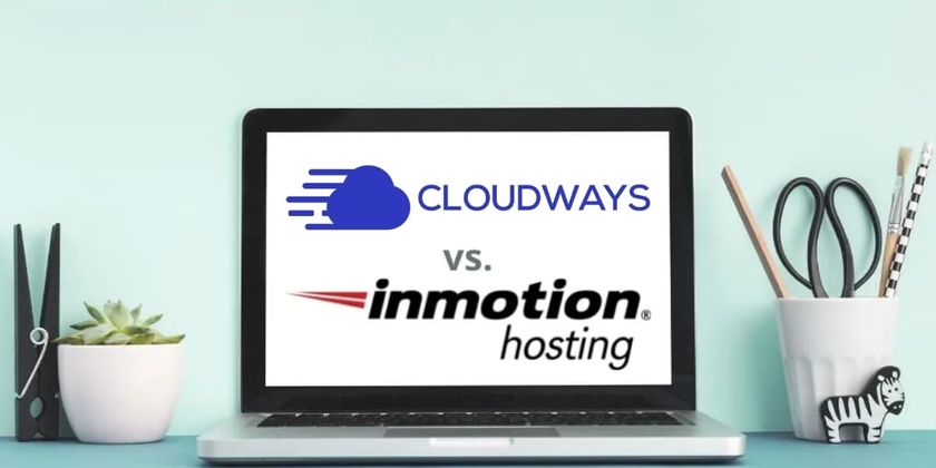 hero image for a comparison between Cloudways and InMotion Hosting