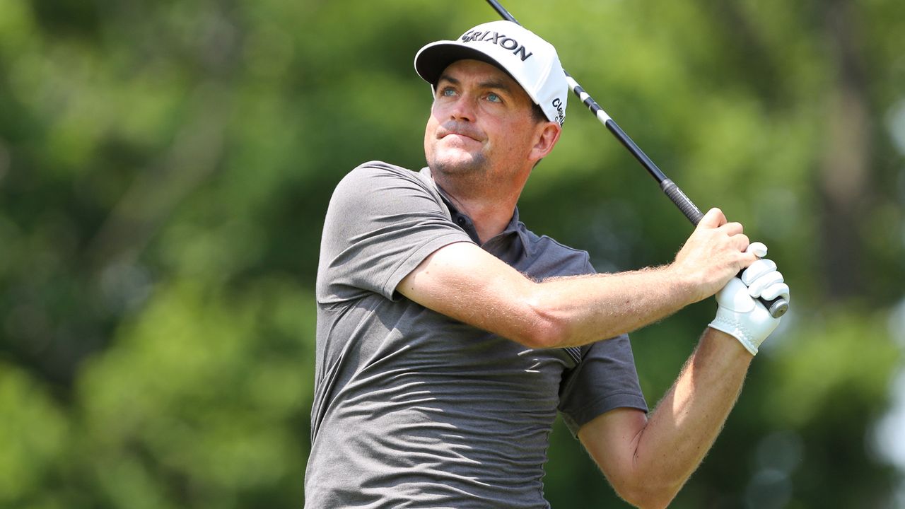 Keegan Bradley hits a drive