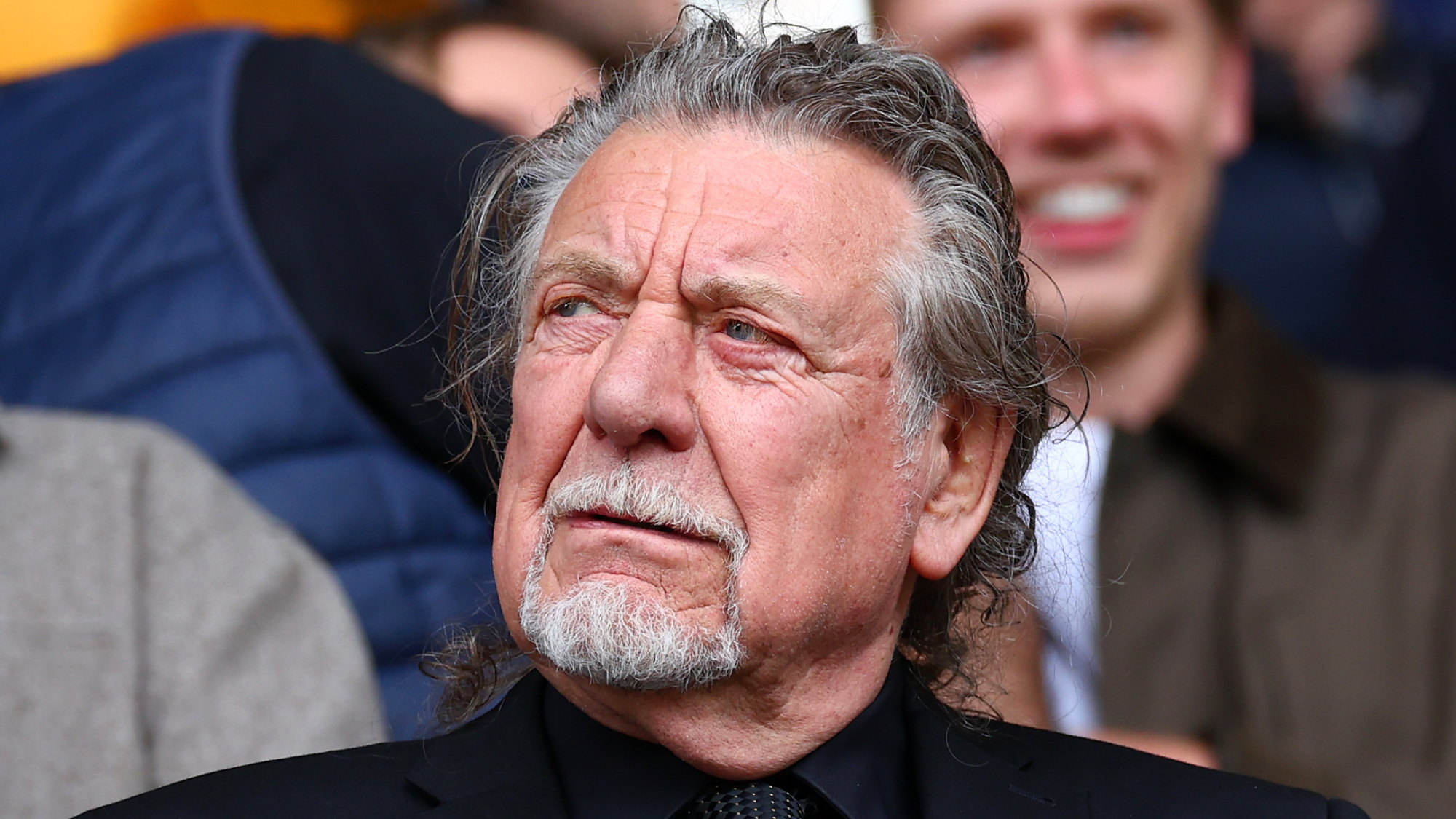 Wolverhampton Wanderers vice-president and ex-Led Zeppelin singer Robert Plant looks on ahead of the Premier League match between Wolverhampton Wanderers FC and Tottenham Hotspur FC at Molineux on April 13, 2025 in Wolverhampton, England
