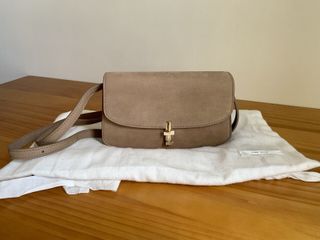 The Row Sofia Beige Suede Handbag