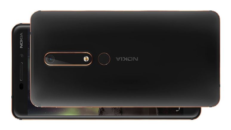 The Nokia 6 (2018) looks similar to the previous model, but the scanner is now on the back