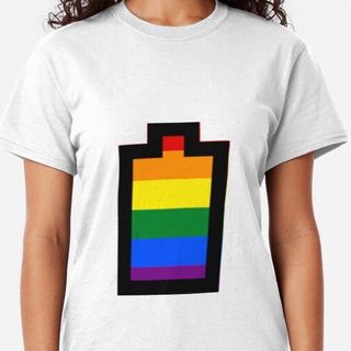 Rainbow Battery Classic Shirt Cropped Render