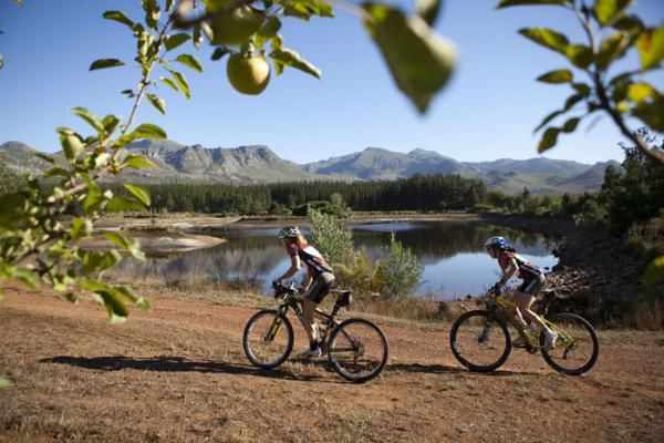 Sally Bingham and Ester Suss of Wheels for Life during the final stage