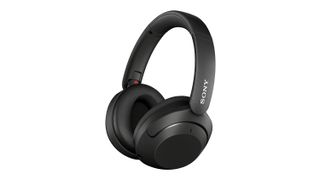 Sony WH-XB910N review: black headphones on a white background
