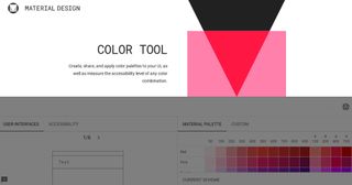 The Color Tool showing shades of bright pink