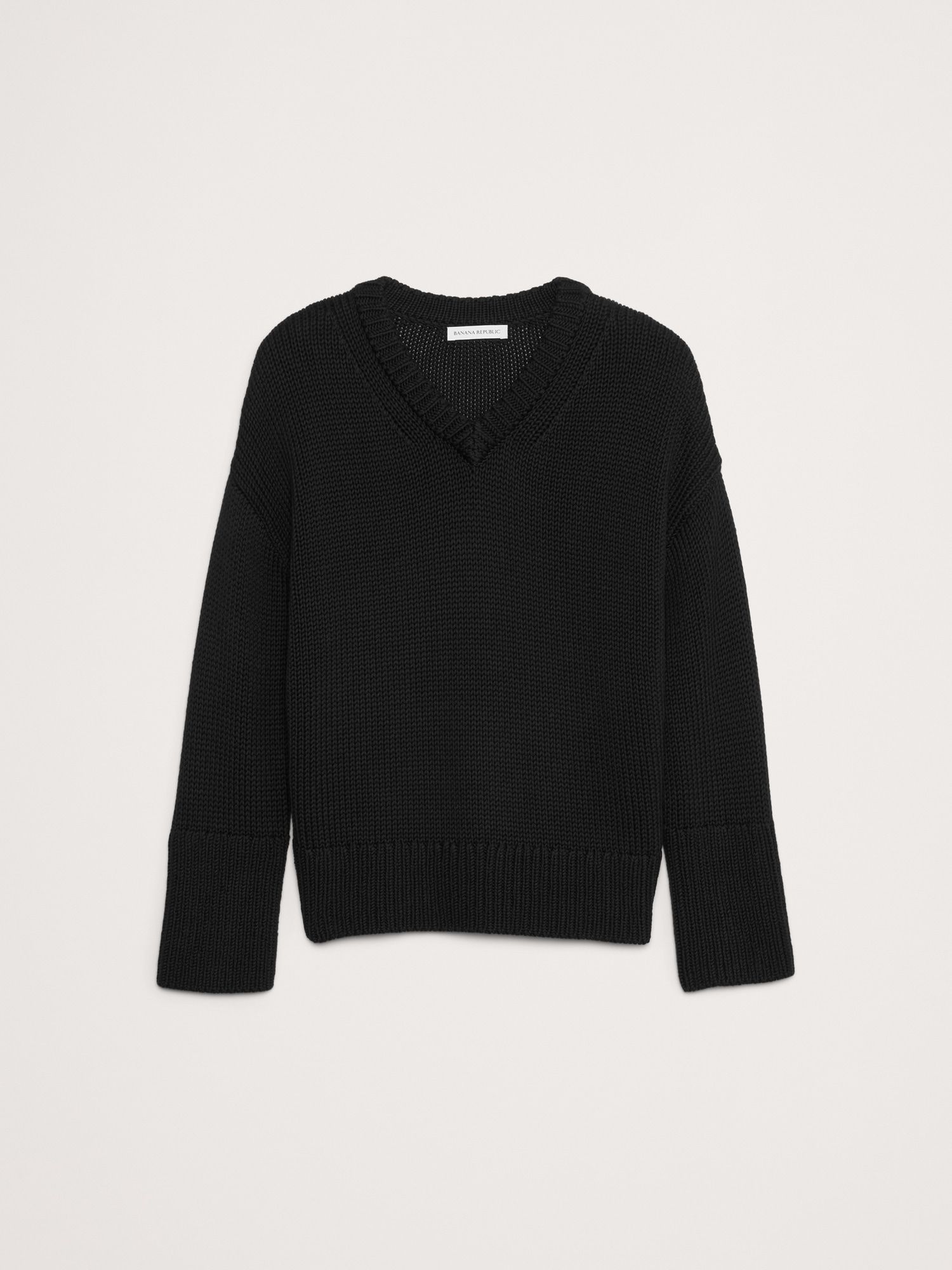 Cotton V-Neck Sweater