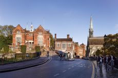 Fig 2: The War Memorial Building between Old School and Chapel. Harrow School, London HA1. ©Will Pryce for Country Life