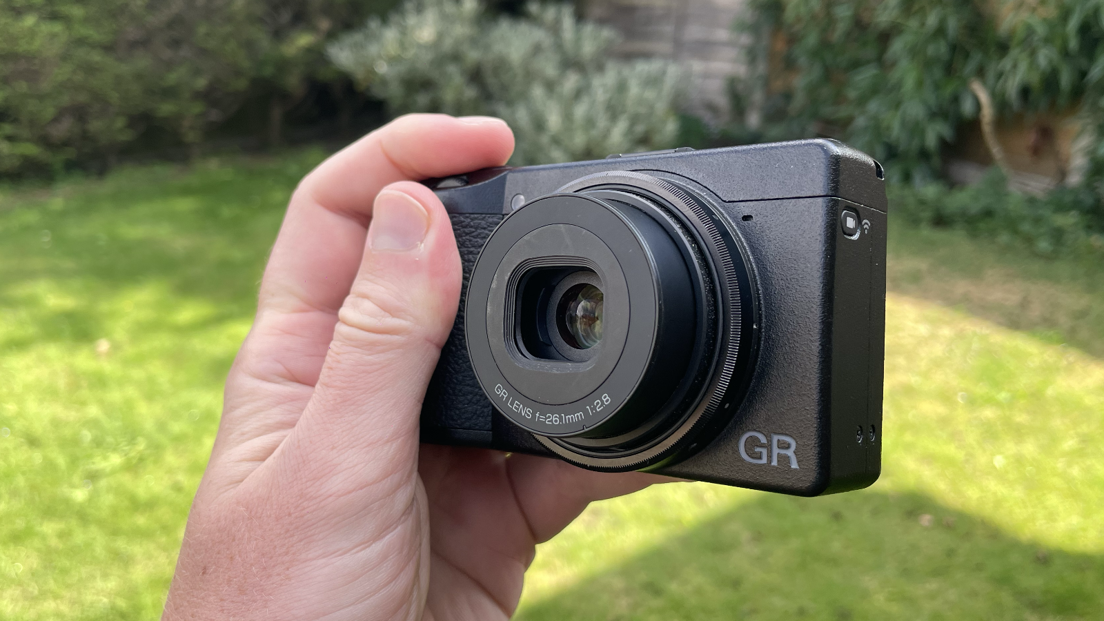 Ricoh GR IIIx HDF in hand