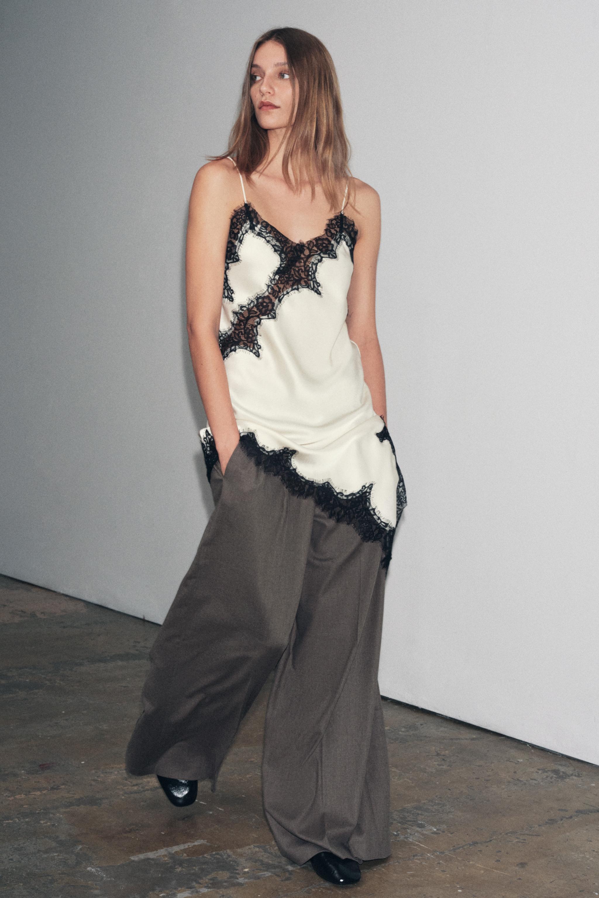 Zw Collection Asymmetric Lace Dress