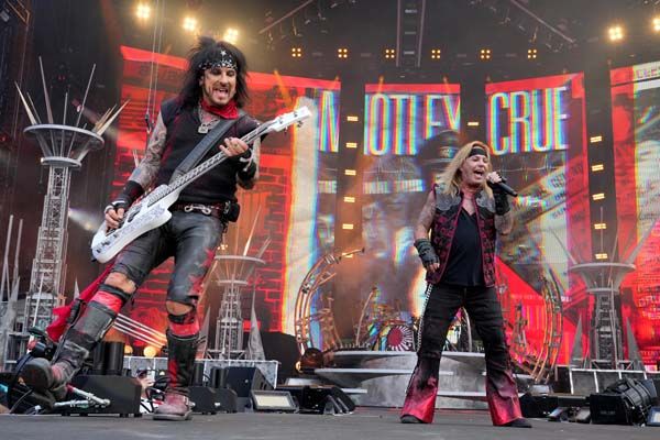 Motley Crue onstage in Atlanta