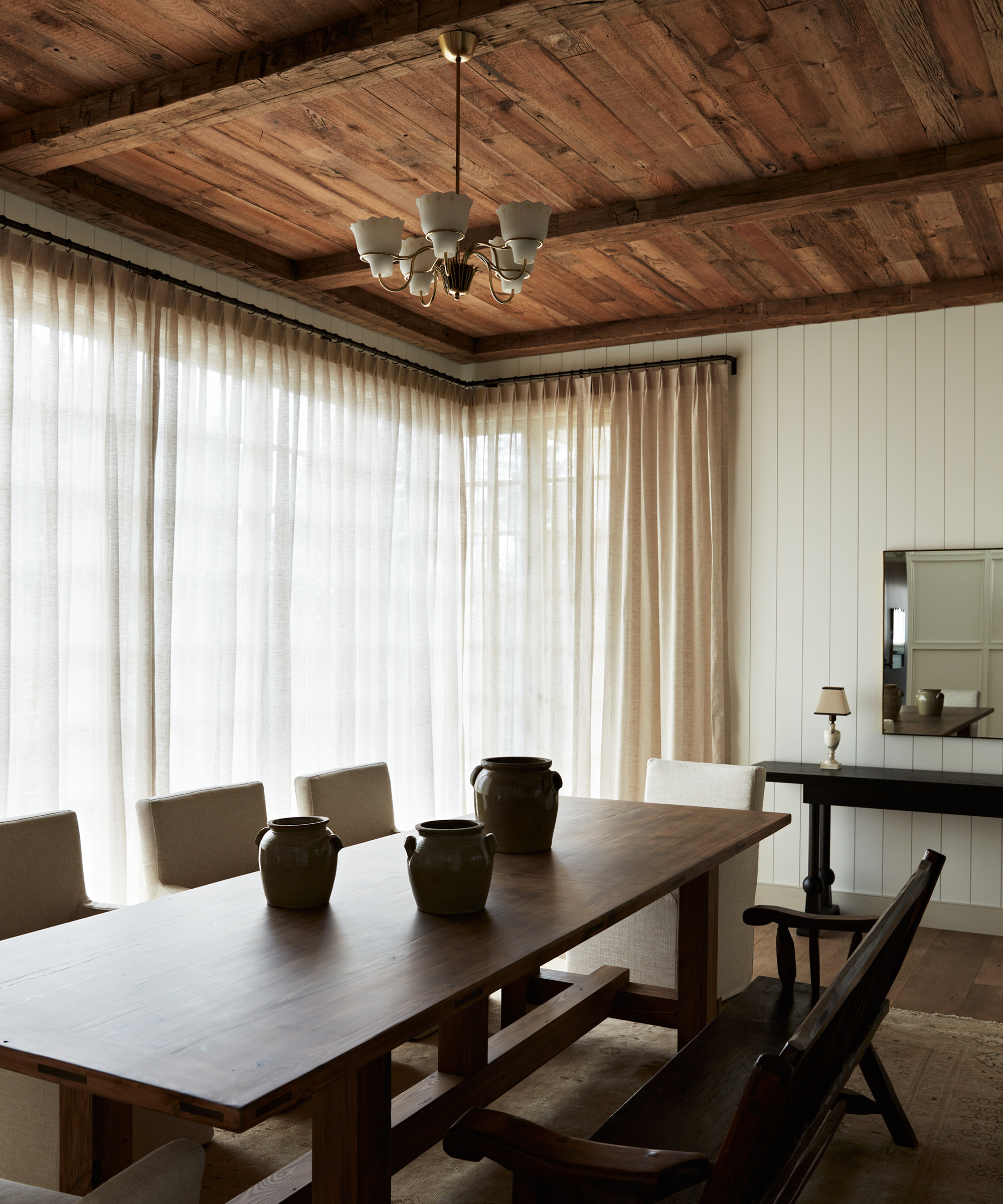 dining room with vintage furniture