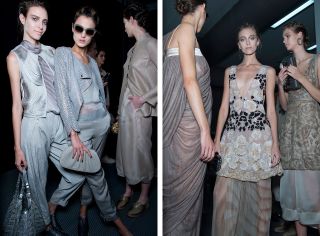 Armani's spring collection that was awash in sandy colours