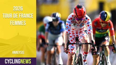 Puck Pieterse (Fenix-Premier Tech) finishes stage 5 of the Tour de France Femmes in the polka dot jersey