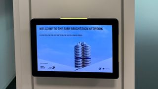 A BrightSign digital display inside BMW offices. 