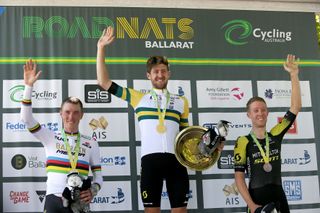 Luke Durbridge (Mitchelton-Scott) on the top step of the podium