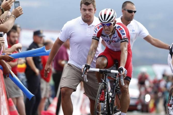Alexandr Kolobnev (Katusha) after finishing