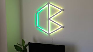 Nanoleaf Lines attached to white wall