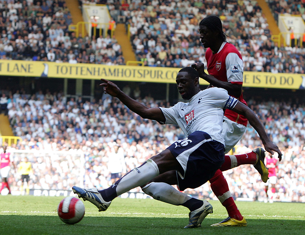during the Barclays Premiership match between Tottenham Hotspur and Arsenal at White Hart Lane, on April 21, 2007 in London, England.