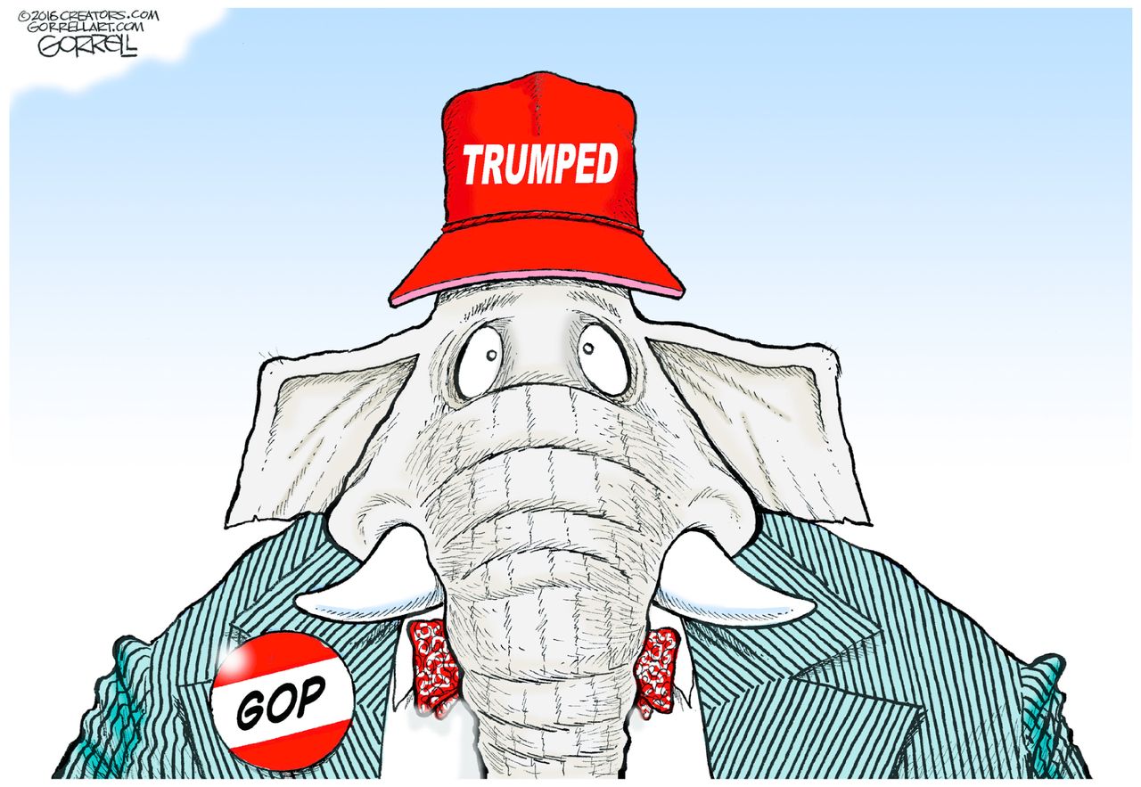 Political Cartoon U.S. Trump GOP