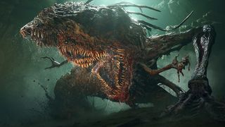 Lords of the Fallen hands-on; a giant creature with lots of eyes and teeth