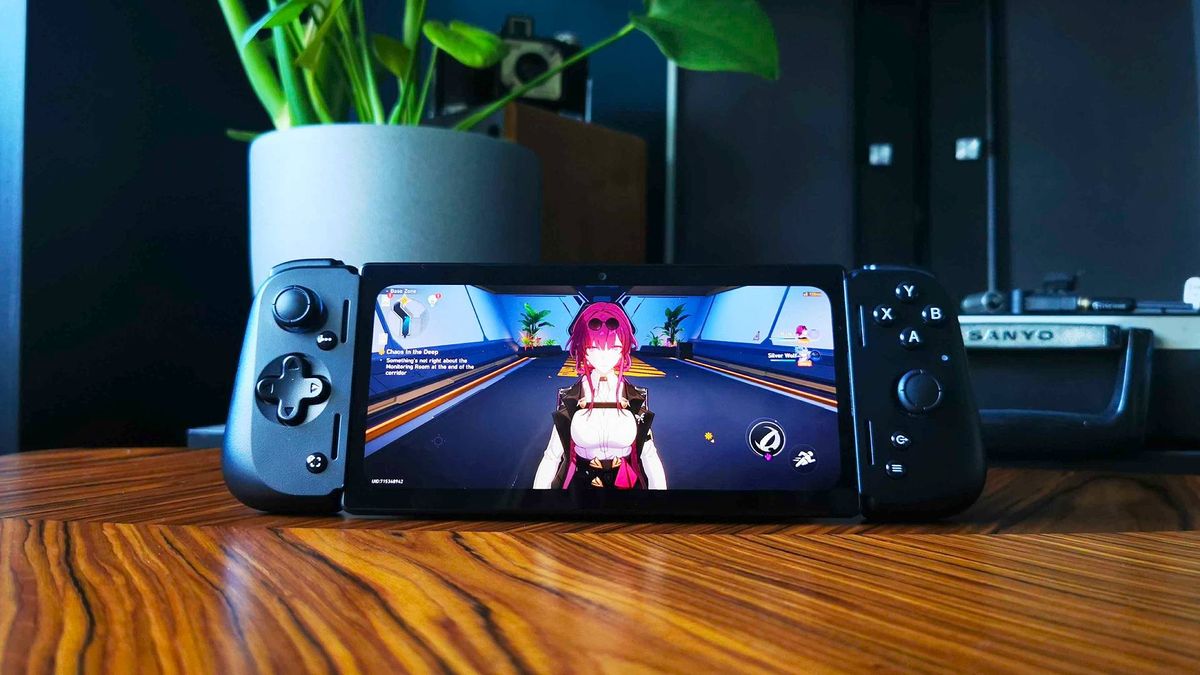 Razer Edge with Honkai Star Rail gameplay on screen