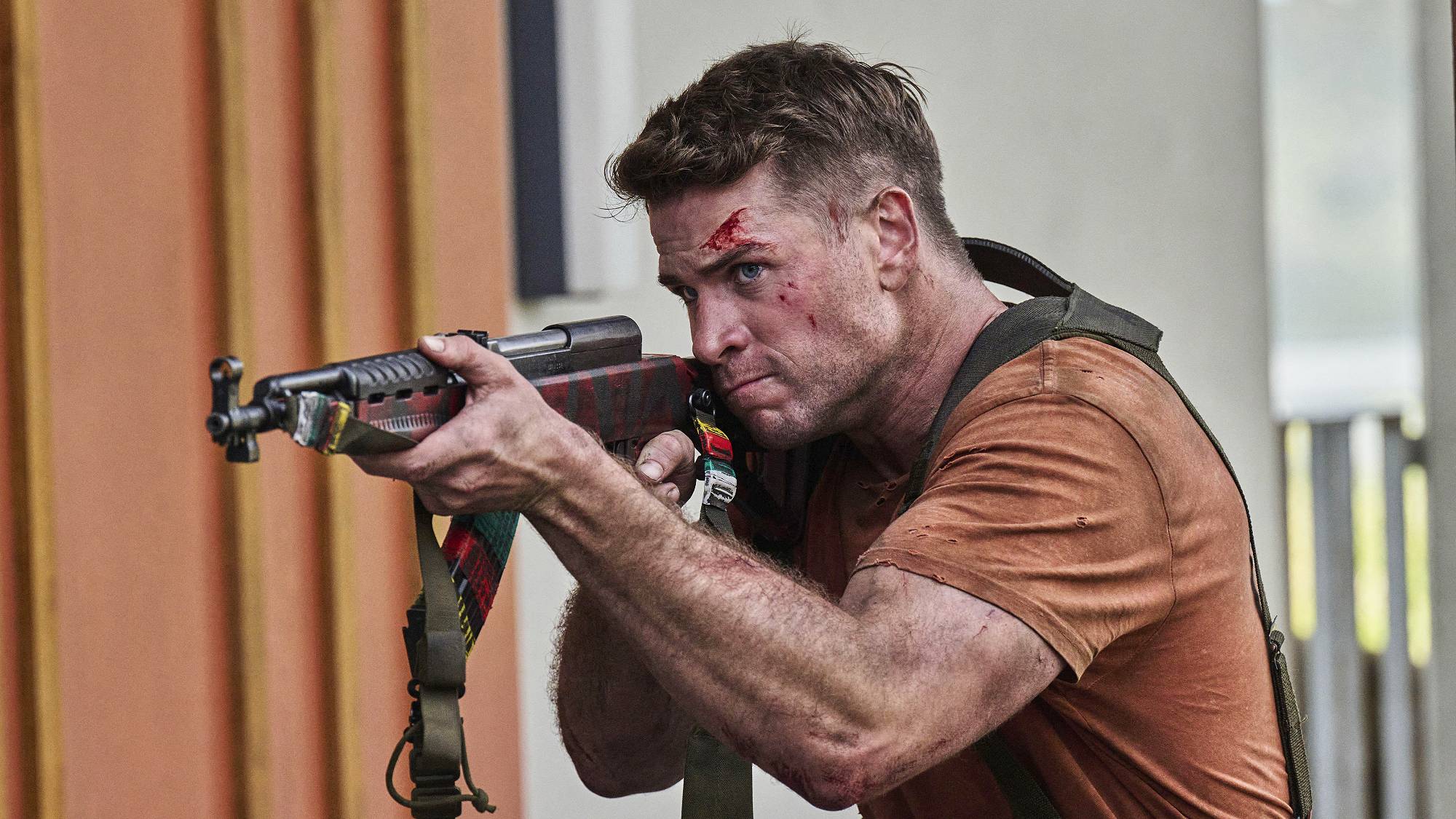 Liam Hemsworth in "Land of Bad" film (2024)