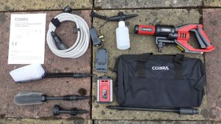 Cobra PW18024V items laid out